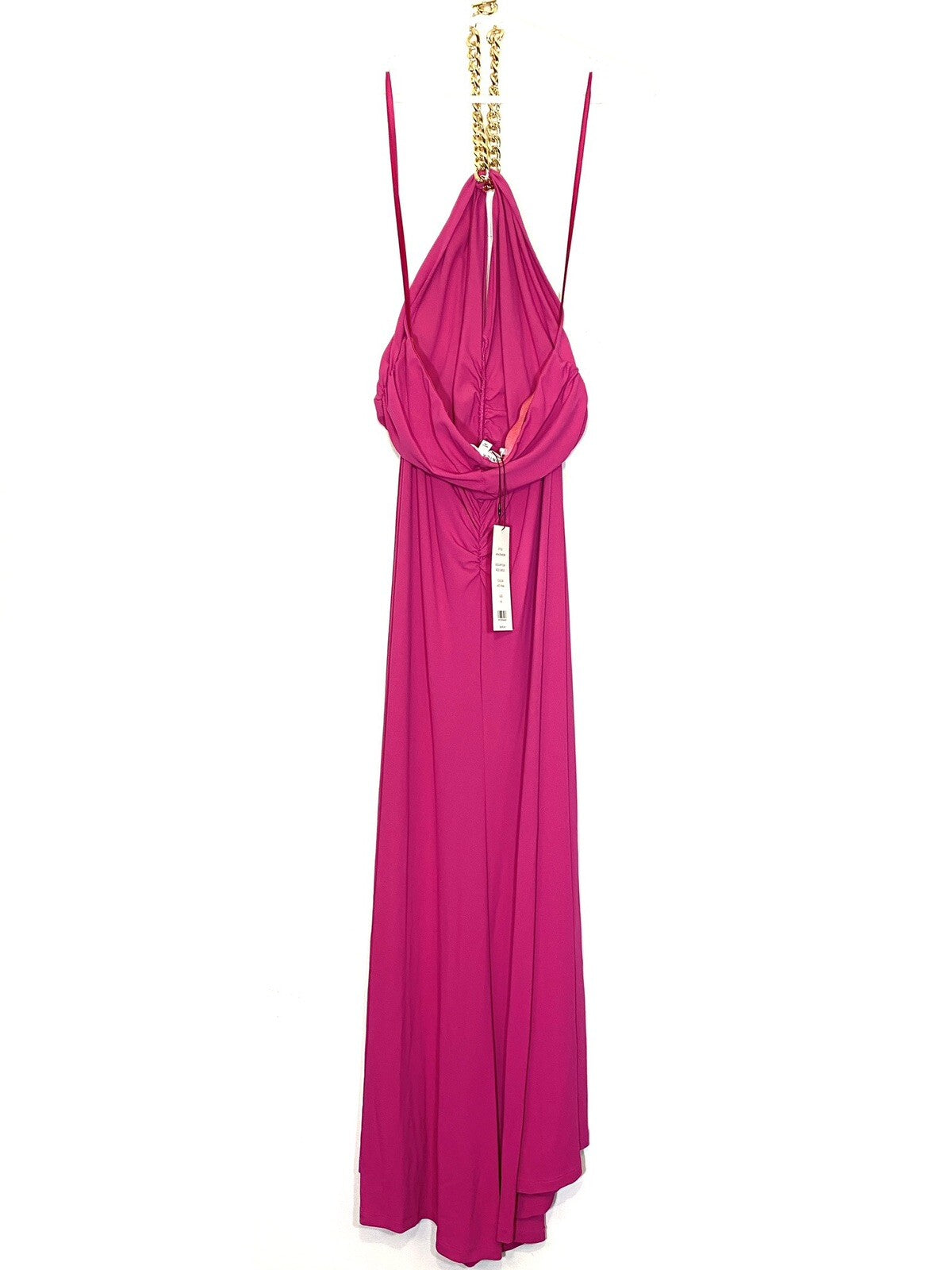VERONICA BEARD Reze Chain Sleeveless Maxi Dress Hot Pink (MSRP $598)