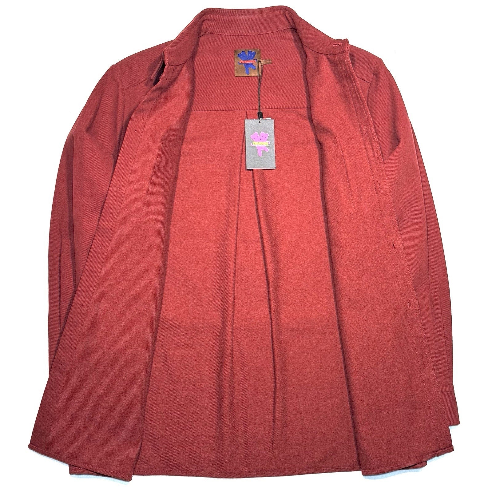 MARC JACOBS Heaven Mens Oversized Button Front Work Shirt Jacket Red (MSRP $195)