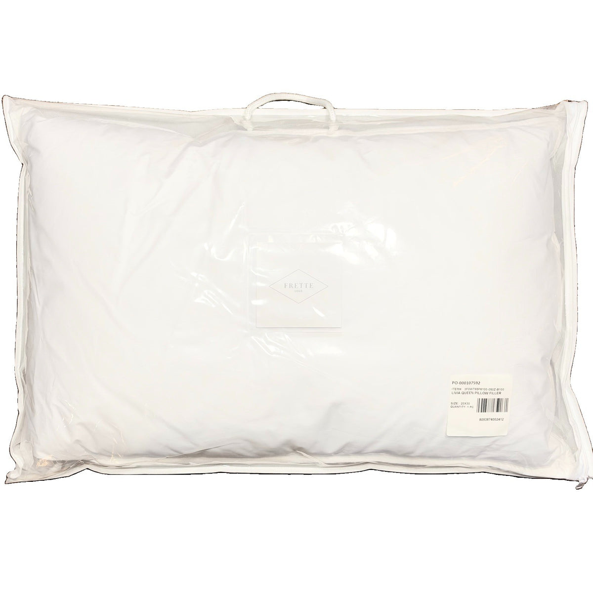 FRETTE Livia Down Feather Fill Bed Pillow Insert Queen (MSRP $275)