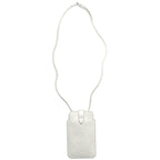 MAISON MARGIELA Womens Leather Phone Shoulder Pouch Wallet Bag White (MSRP $370)
