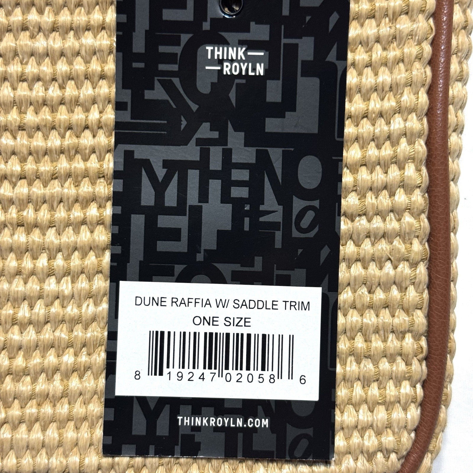 THINK ROYLN Busy Signal Raffia Woven Shoulder Bag Beige (MSRP $98)