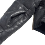 RICK OWENS Womens Concordians Leather Shearling Fur Jacket Black 40 -MSRP $3,863