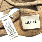 KHAITE Womens Eda Cashmere Knit Bralette Top Camel Tan Beige (MSRP $540)