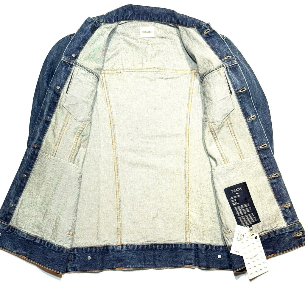 KHAITE Womens Ross Oversized Denim Jean Jacket Archer Blue (MSRP $980)