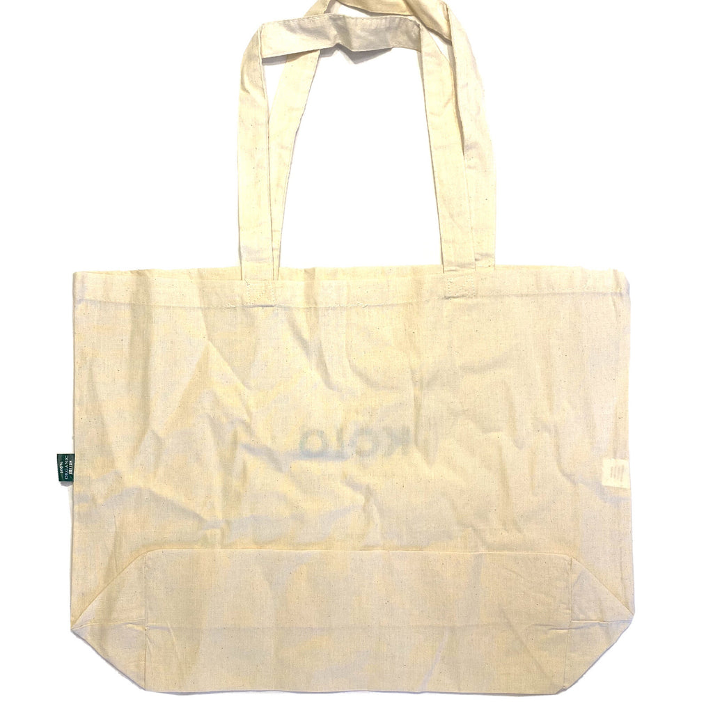 KOIO Organic Cotton Canvas Logo Reusable Shopping Tote Bag 