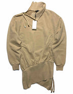 RETROFETE Charlotte Mock Zip Sweatshirt Dress Hum Beige XS (MSRP $385)