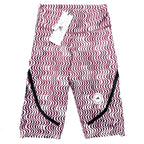ADIDAS STELLA MCCARTNEY Wave Print Striped Cycle Bike Shorts Purple (MSRP $110)
