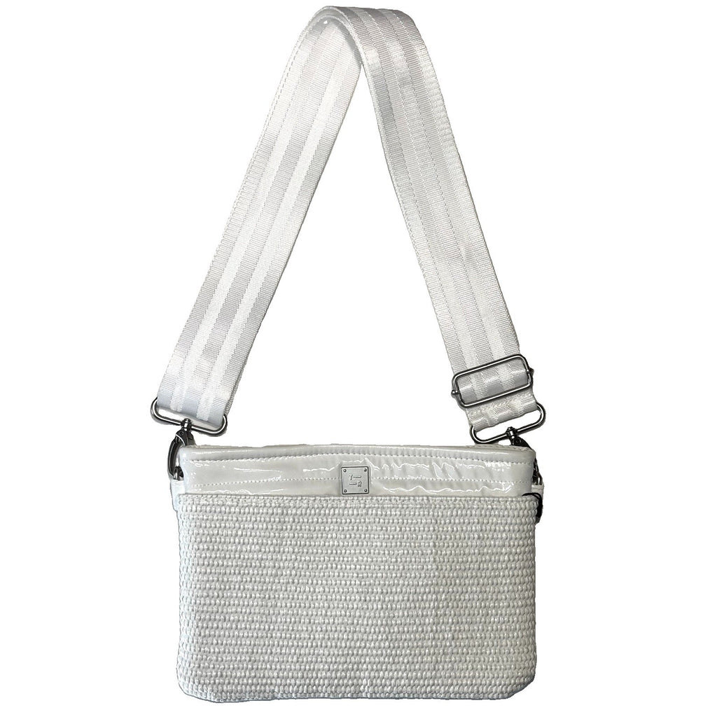 THINK ROYLN Yacht Bum Bag 2.0 Shoulder Crossbody Raffia White (MSRP $118)