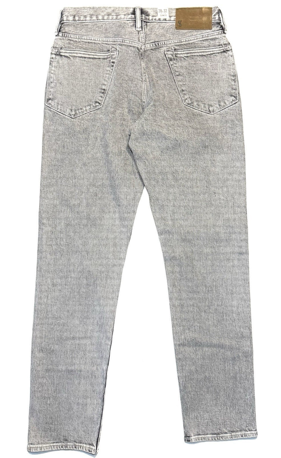 TODD SNYDER Mens Slim Fit Acid Wash Selvedge Denim Jeans Grey (MSRP $248)