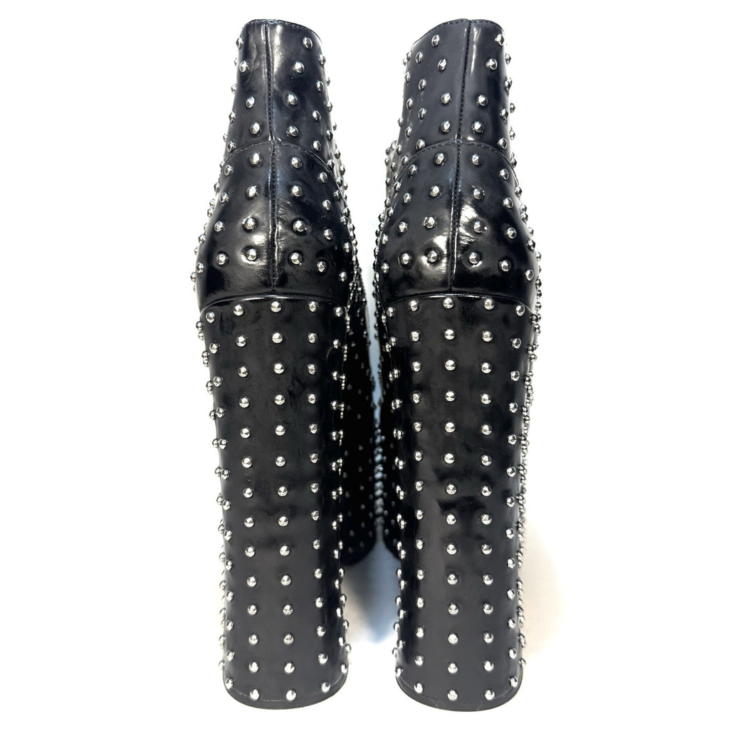 MARC JACOBS The Kiki Ankle Platform Studded Leather Boots Black (MSRP $650)