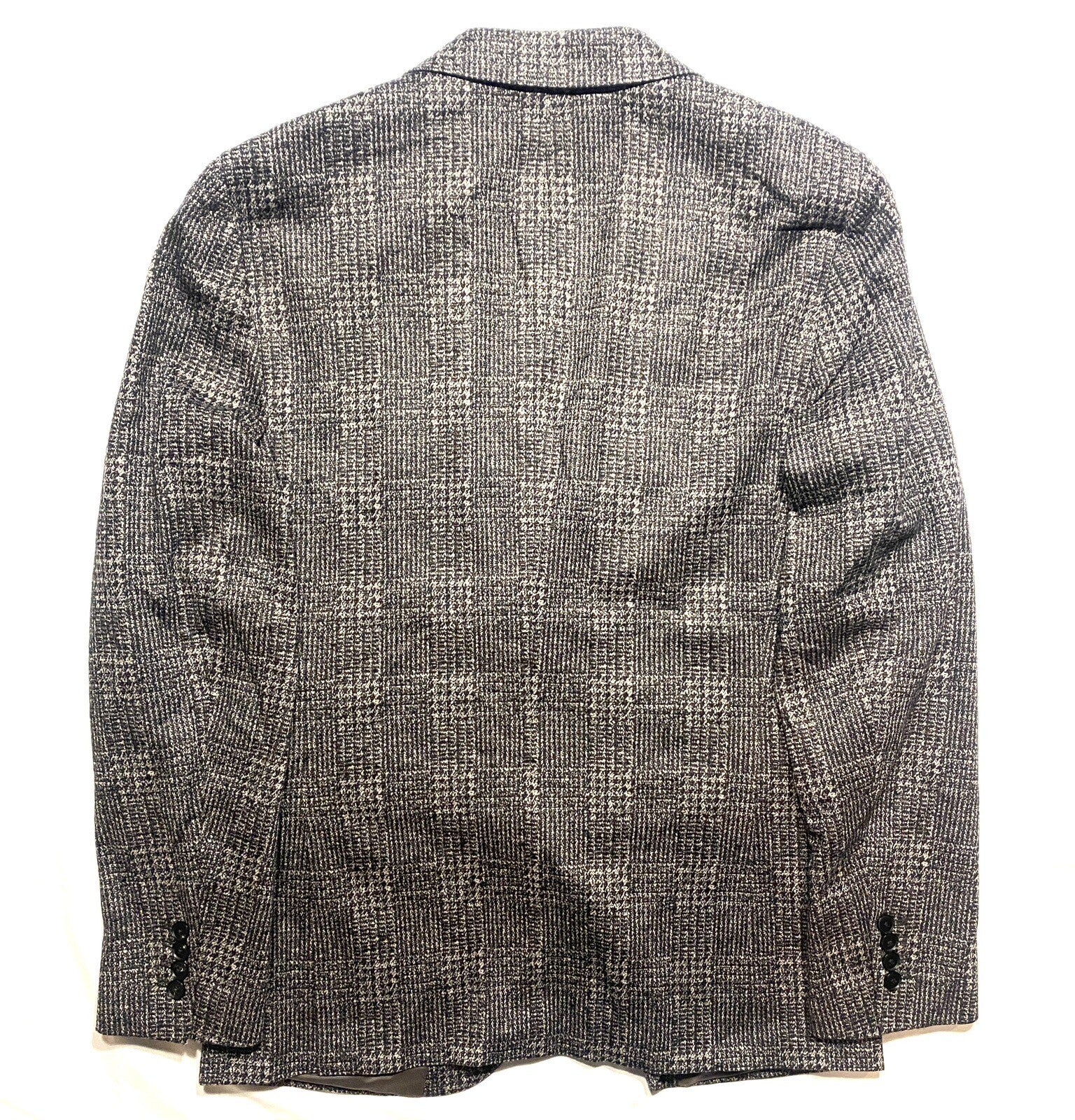 REISS Mens Glow Stand Alone Check Wool Blazer Sport Coat Black Brown (MSRP $520)