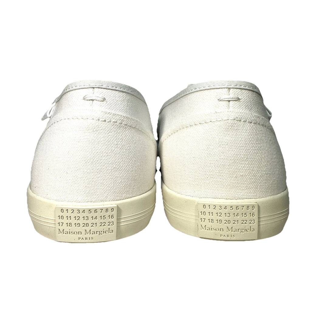 MAISON MARGIELA Mens Tabi On Deck Painted Mary Jane Sneakers White 43 -MSRP $650