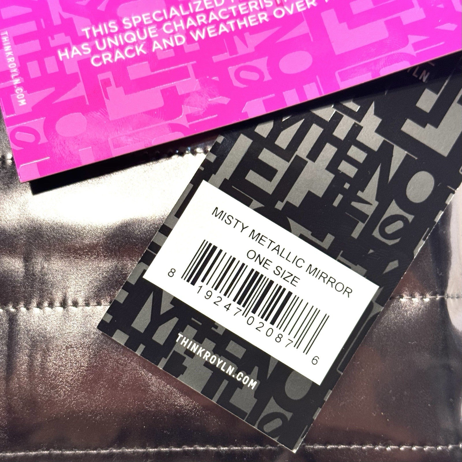 THINK ROYLN Bum Bag Shoulder Crossbody Misty Metallic Mirror Grey (MSRP $98)