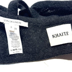 KHAITE Womens Eda Cashmere Knit Bralette Top Charcoal Grey S (MSRP $520)