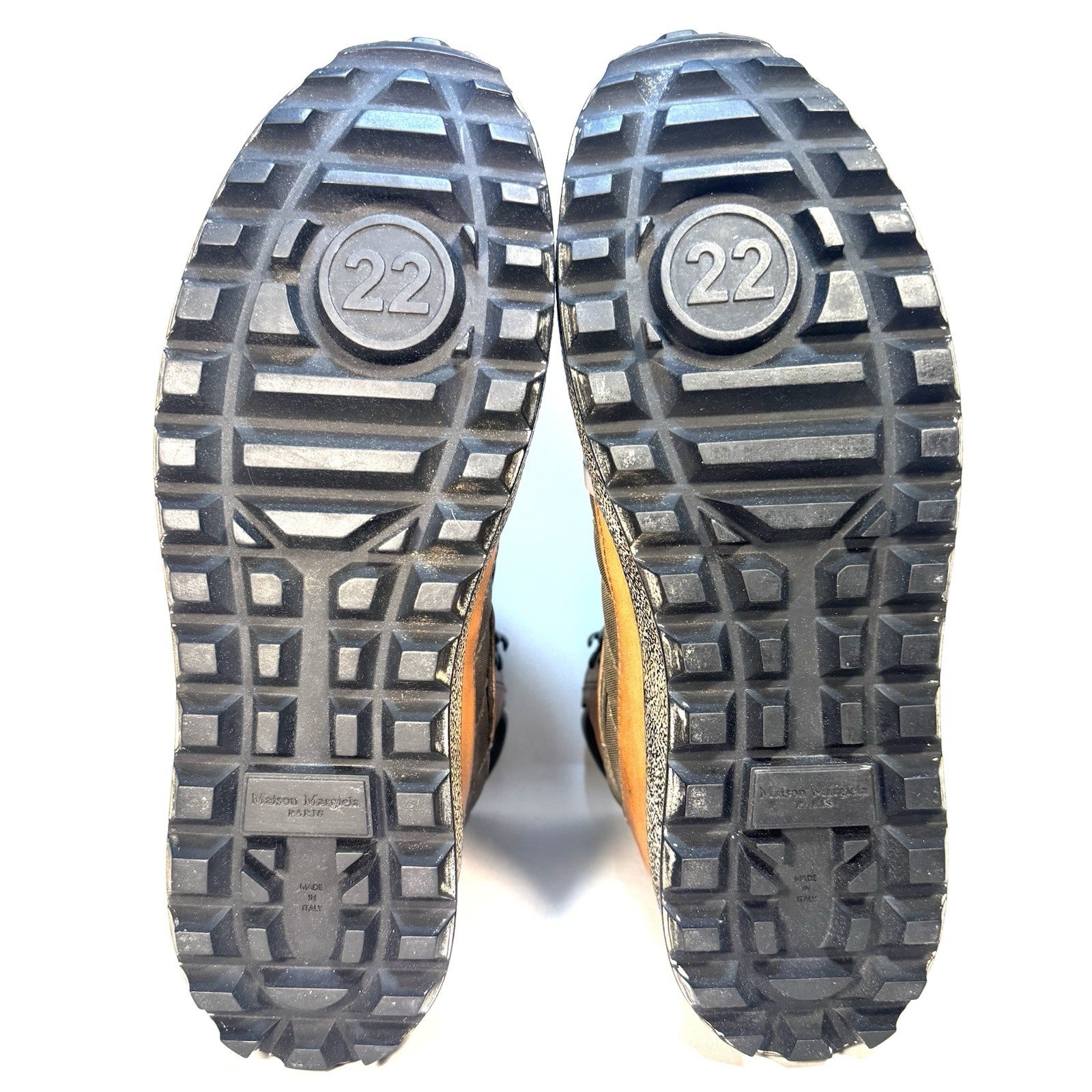 MAISON MARGIELA Mens Climber Hiker Leather Sneaker Boots Brown (MSRP $1,100)