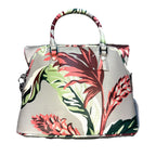 MAISON MARGIELA Womens 5AC Floral Leather Crossbody Bag Grey (MSRP $2,280)