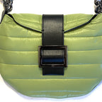 THINK ROYLN Womens Fortune Puffer Crossbody Bag Olive Green (MSRP $144)