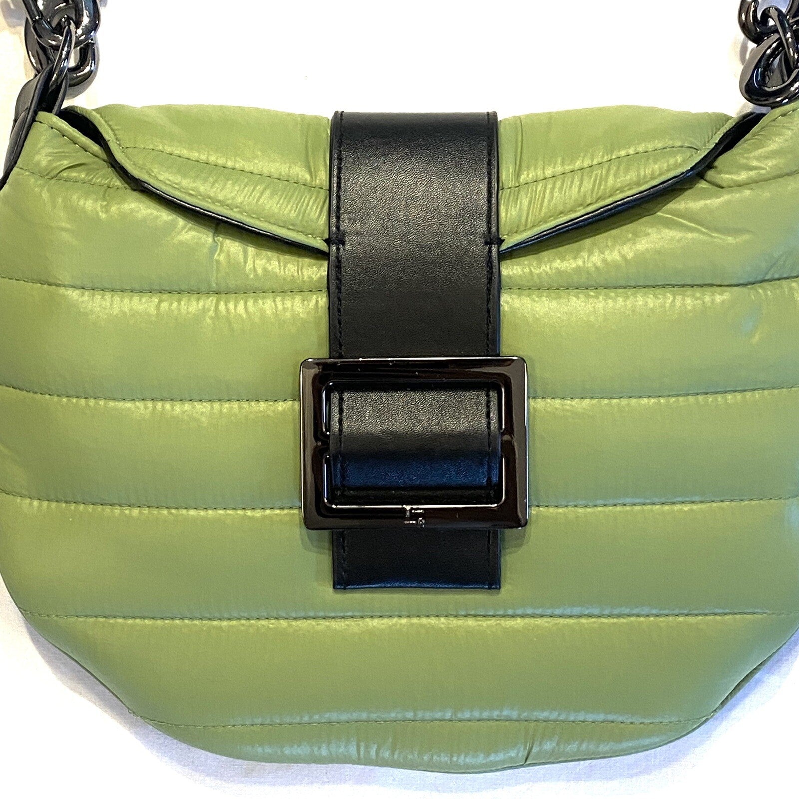 THINK ROYLN Womens Fortune Puffer Crossbody Bag Olive Green (MSRP $144)
