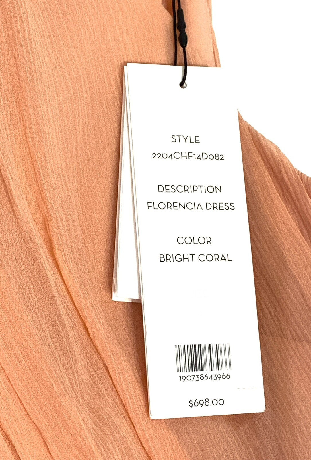 VERONICA BEARD Florencia Sleeveless Silk Maxi Dress Bright Coral Pink -MSRP $698