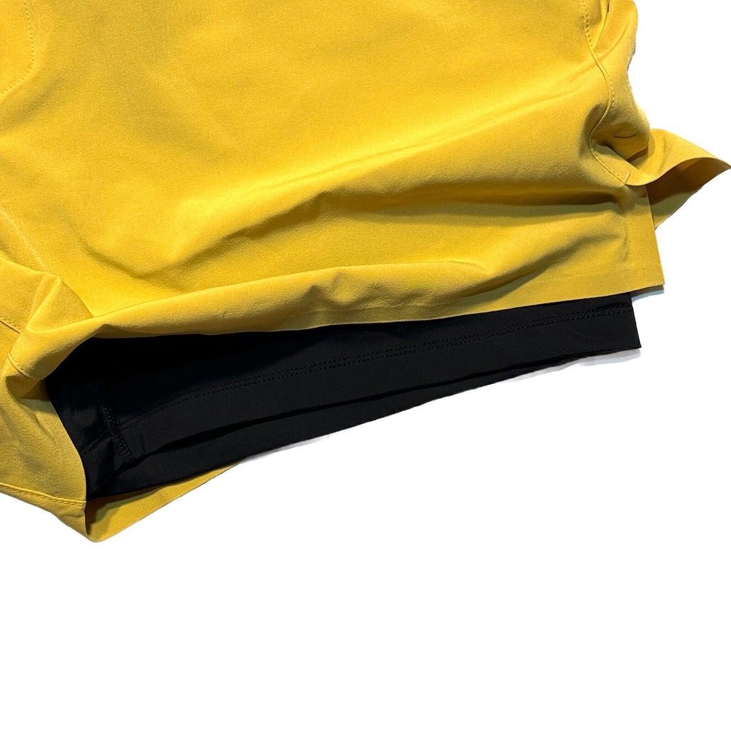 TEN THOUSAND Mens 5in Interval Shorts Lined Mustard Yellow XXL (MSRP $68)
