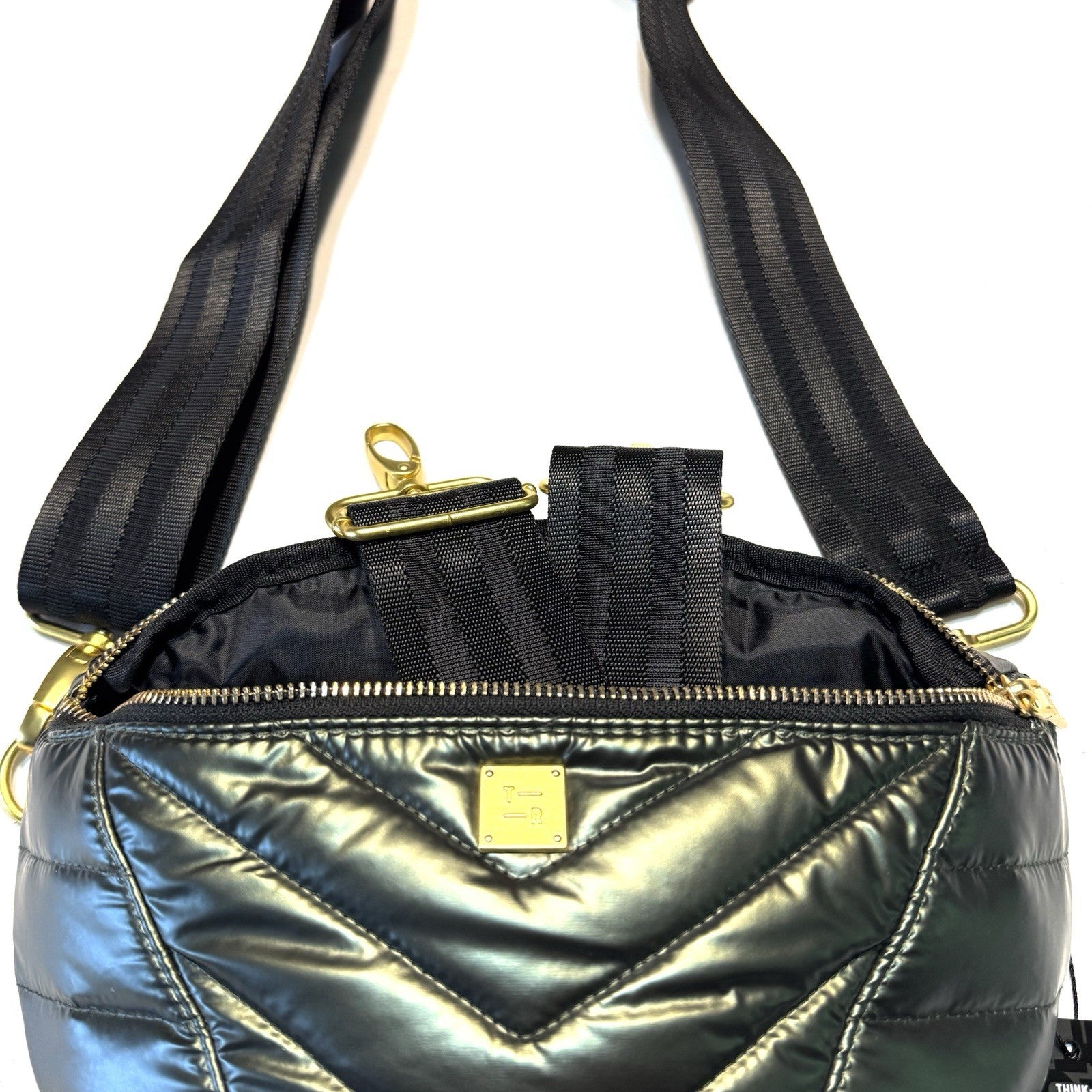 THINK ROYLN Little Runaway Sling Crossbody Bag Pearl Olive Green (MSRP $128)