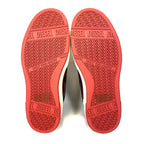 DIESEL Mens Ukiyo Mid Top Leather Sneakers Mars Red (MSRP $250)