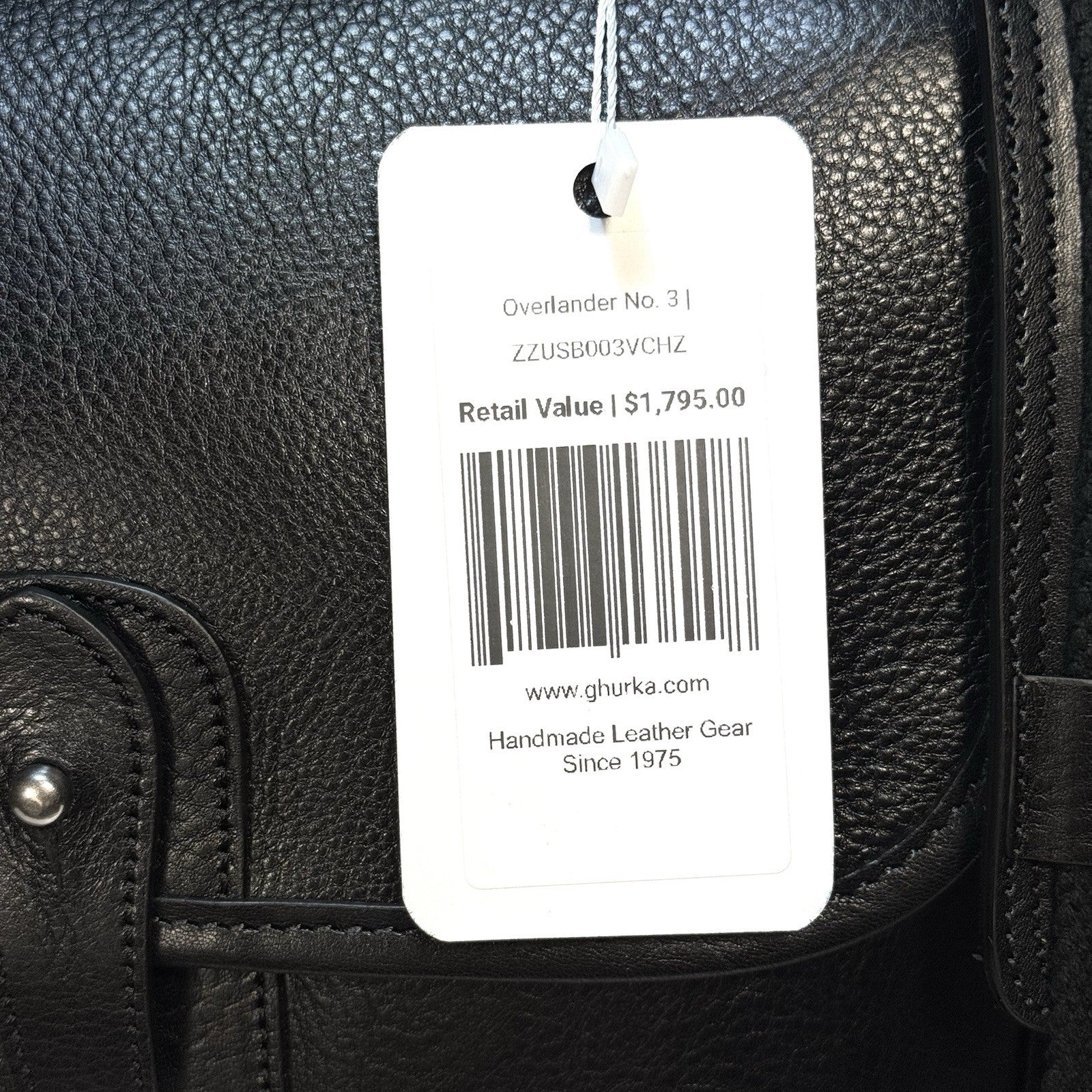 GHURKA Overlander No. 3 Leather Messenger Bag Vintage Black (MSRP $1,795)