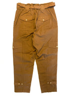 ALEX MILL Womens Expedition Cotton Belted Cargo Pants Russet Brown (MSRP $125)