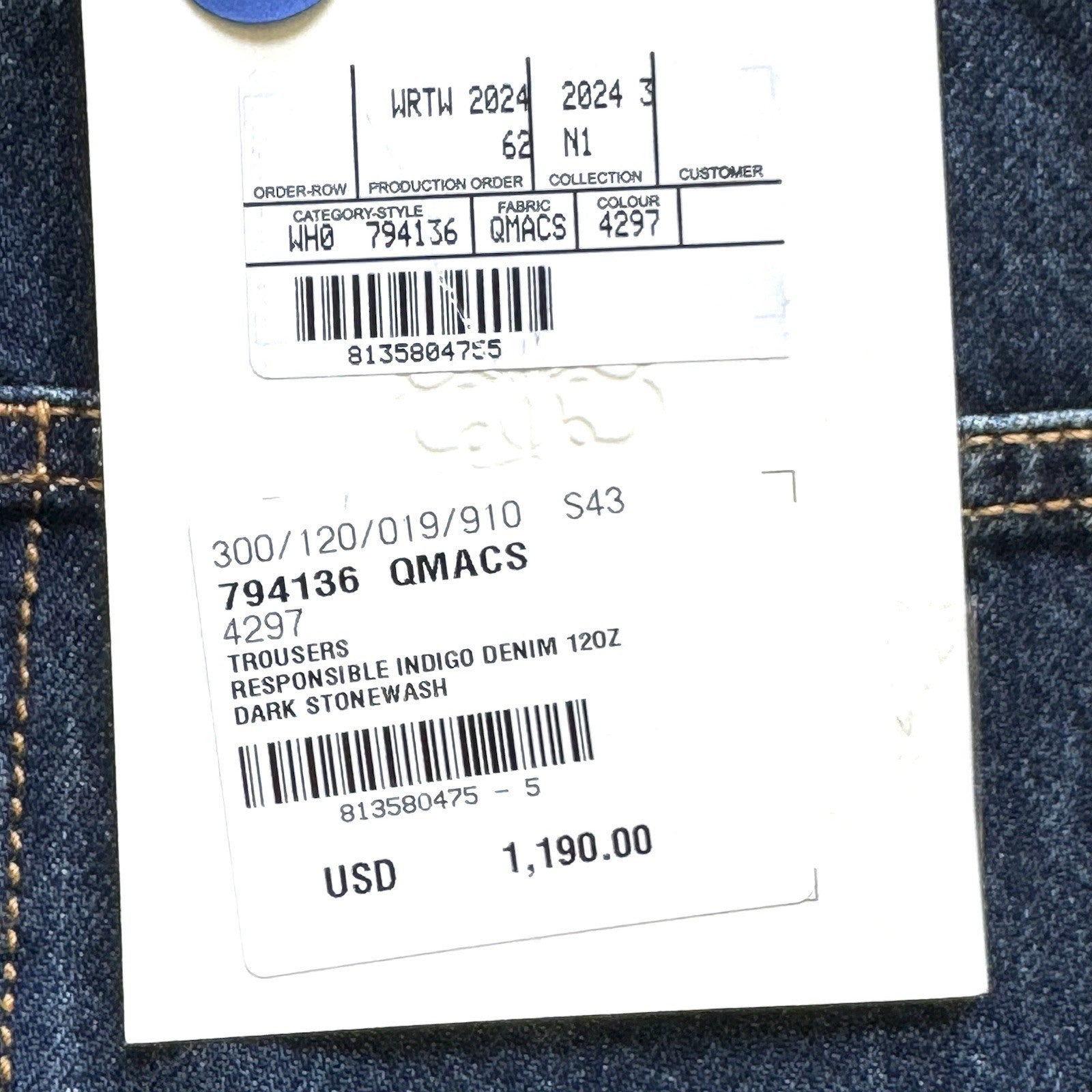 ALEXANDER MCQUEEN Womens Wide Leg Stonewash Denim Jeans Indigo Blue (MSRP $1190)