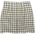 VERONICA BEARD Womens Roman Check Tweed Mini Skirt Ivory White 4 (MSRP $378)