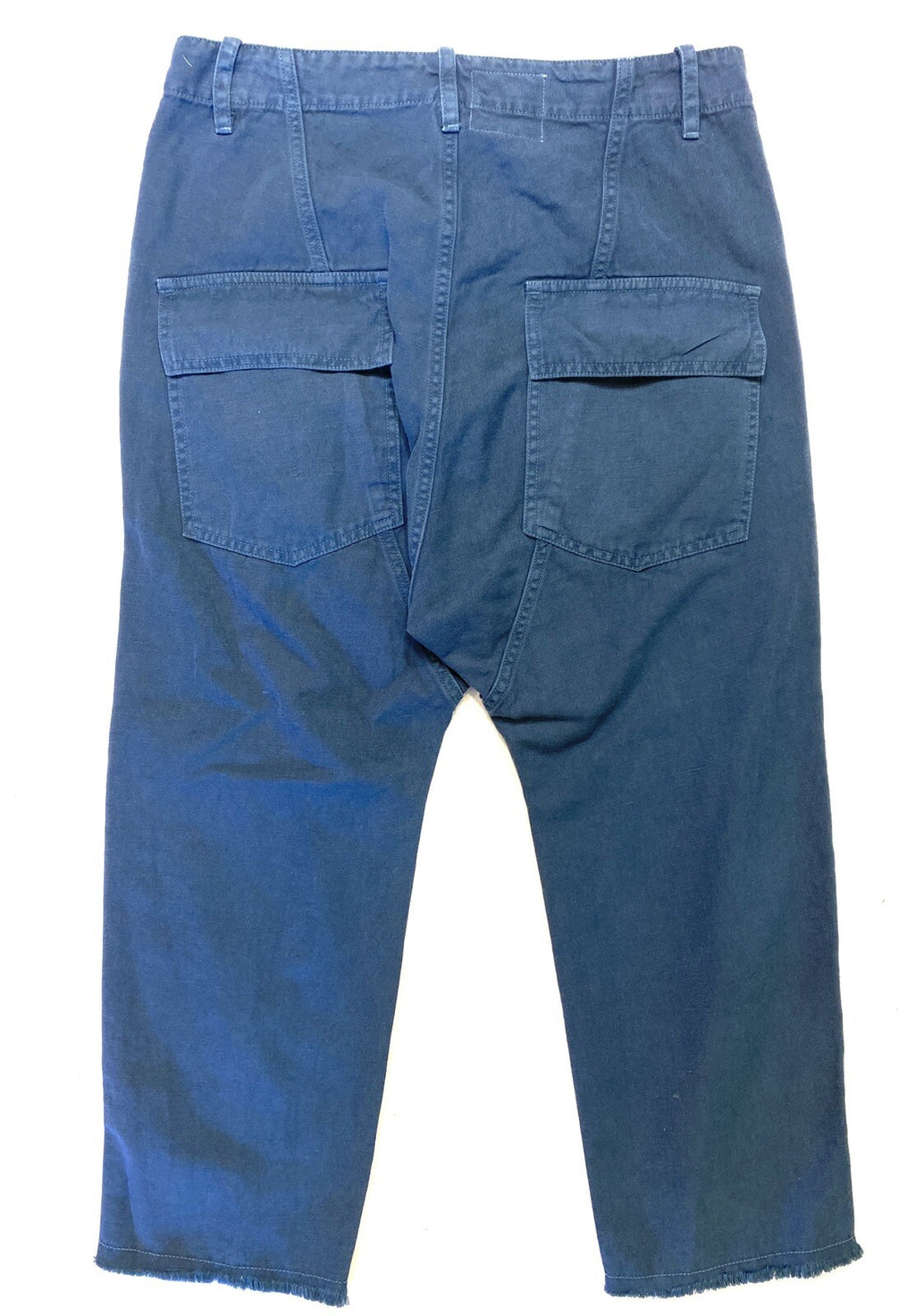 NILI LOTAN Womens Luna Crop Cotton Linen Pants Teal Blue (MSRP $355)