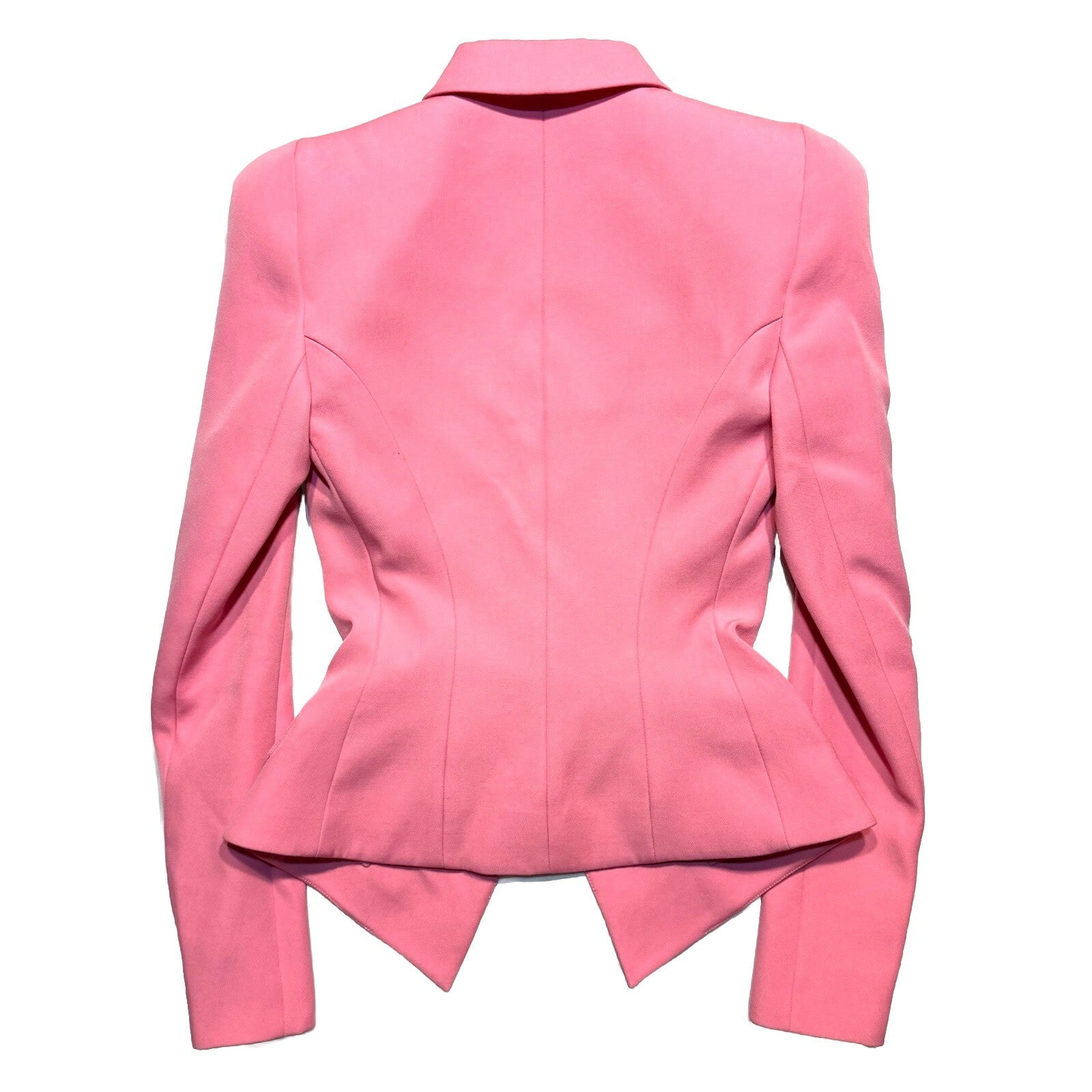 BALMAIN Grain De Poudre Single Breasted Crop Blazer Jacket Pink 34 (MSRP $3,095)