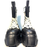 RICK OWENS Mens Megalaced Mega Tractor Stivali Boots Black 41 (MSRP $3,195)