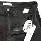 RtA Mens Wide Leg Cargo High Rise Denim Jeans Black Stone (MSRP $495)