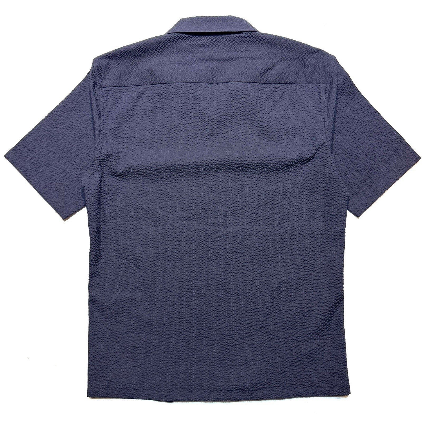 THEORY Mens Daze Seersucker Short Sleeve Button Shirt Baltic Blue XS (MSRP $175)