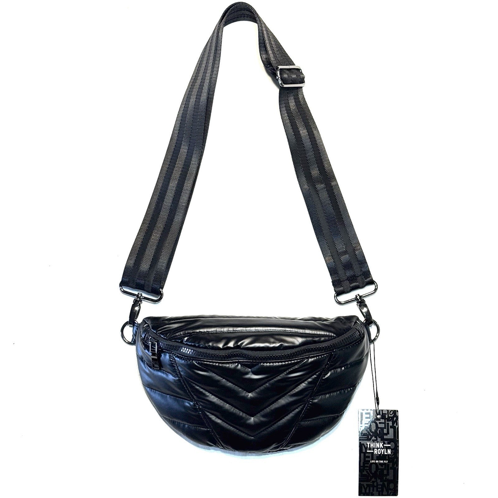 THINK ROYLN Little Runaway Sling Crossbody Waist Bag Pearl Black (MSRP $128)