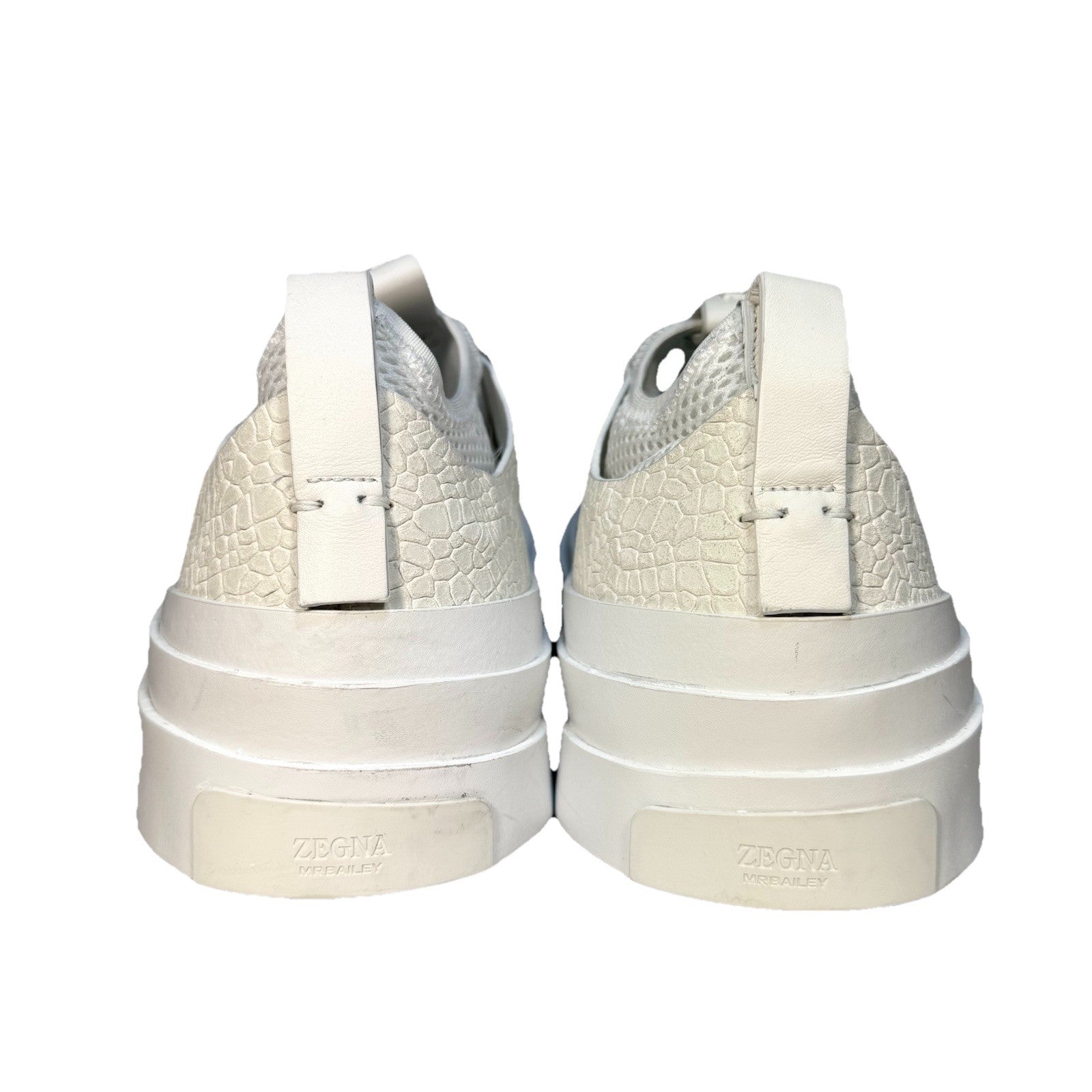 ZEGNA x Mr.BAILEY Mens Triple Stitch Edition Sneakers White 12 (MSRP $1,290)