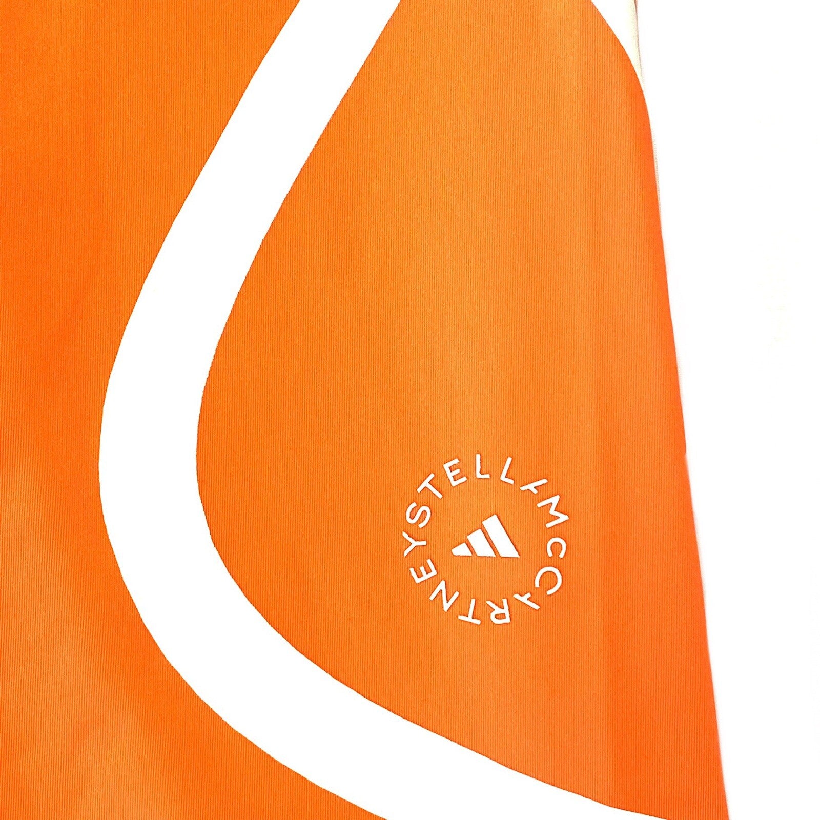 ADIDAS STELLA MCCARTNEY Womens TPA Striped Bike Shorts Orange 2XS (MSRP $110)