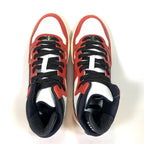 DIESEL Mens Ukiyo Mid Top Leather Sneakers Mars Red (MSRP $250)