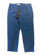 NILI LOTAN Womens Luna Crop Cotton Linen Pants Teal Blue (MSRP $355)
