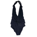 TORY BURCH Solid Tie One Piece Swimsuit Black S (MSRP $198)