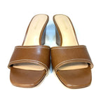 VERONICA BEARD Ellen Leather Wedge Slip On Sandals Caramel Brown (MSRP $350)