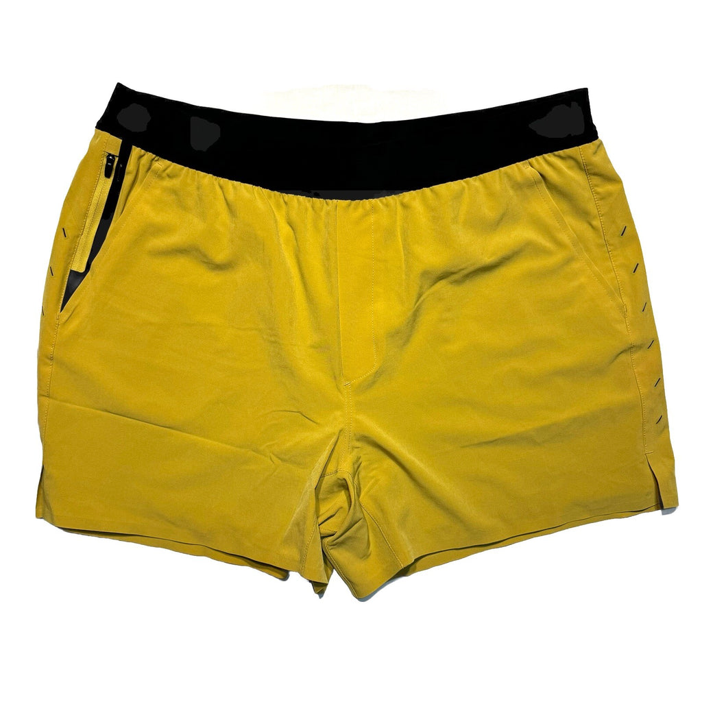 TEN THOUSAND Mens 5in Interval Shorts Lined Mustard Yellow XXL (MSRP $68)