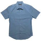 THEORY Mens Short Sleeve Button Down Shirt Cobalt Blue