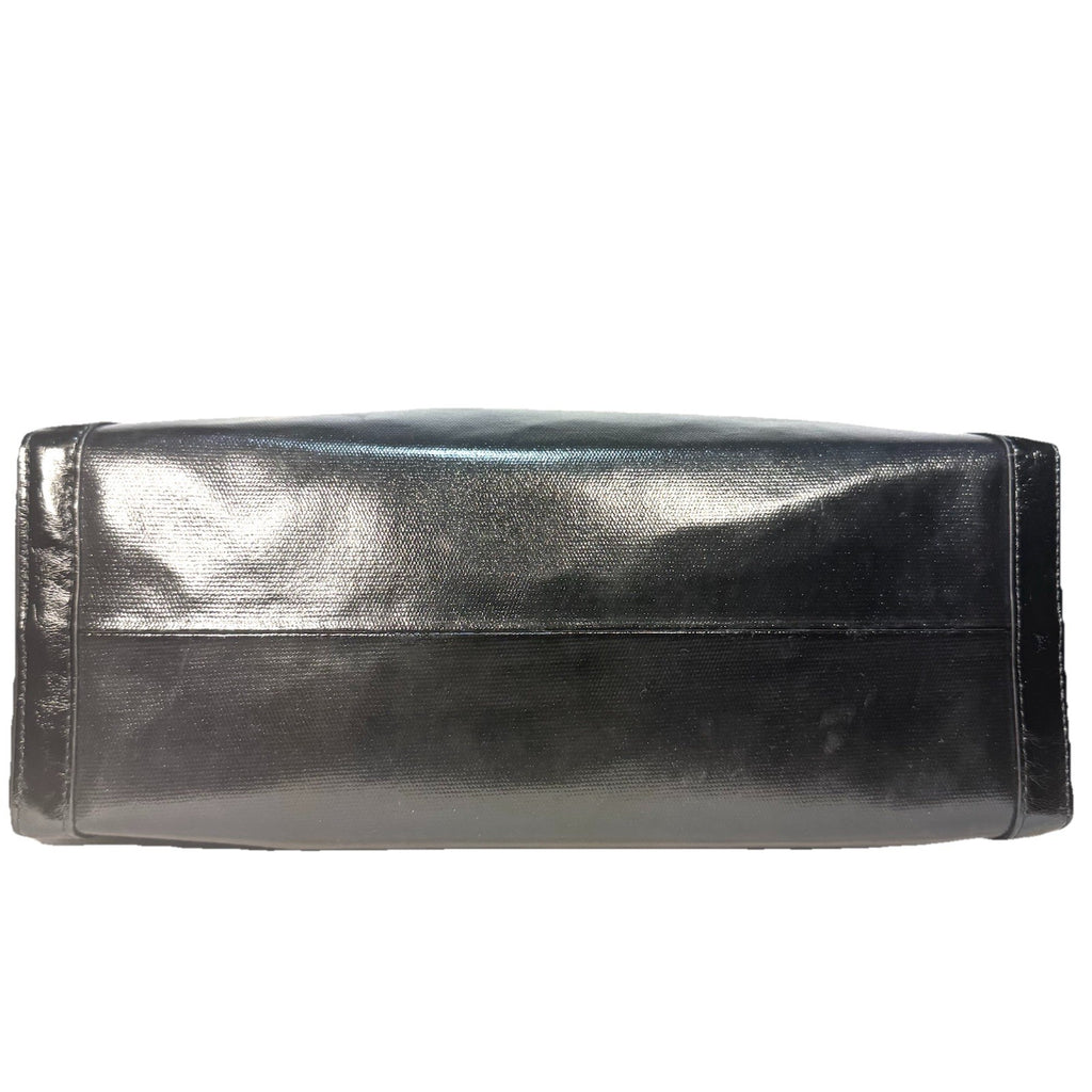 RAG & BONE Jet Coated Canvas Shoulder Tote Bag Black (MSRP $298)