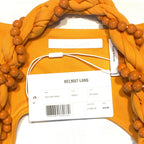 HELMUT LANG Viscose Jersey Twist Beads Long Dress Apricot Orange (MSRP $425)