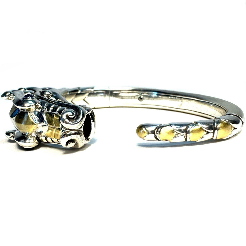 JOHN HARDY Womens 18k Gold .925 Silver Naga Dragon Cuff Bracelet M (MSRP $2,495)