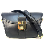 VERONICA BEARD Small Crest Lock Leather Trap Crossbody Bag Black (MSRP $398)
