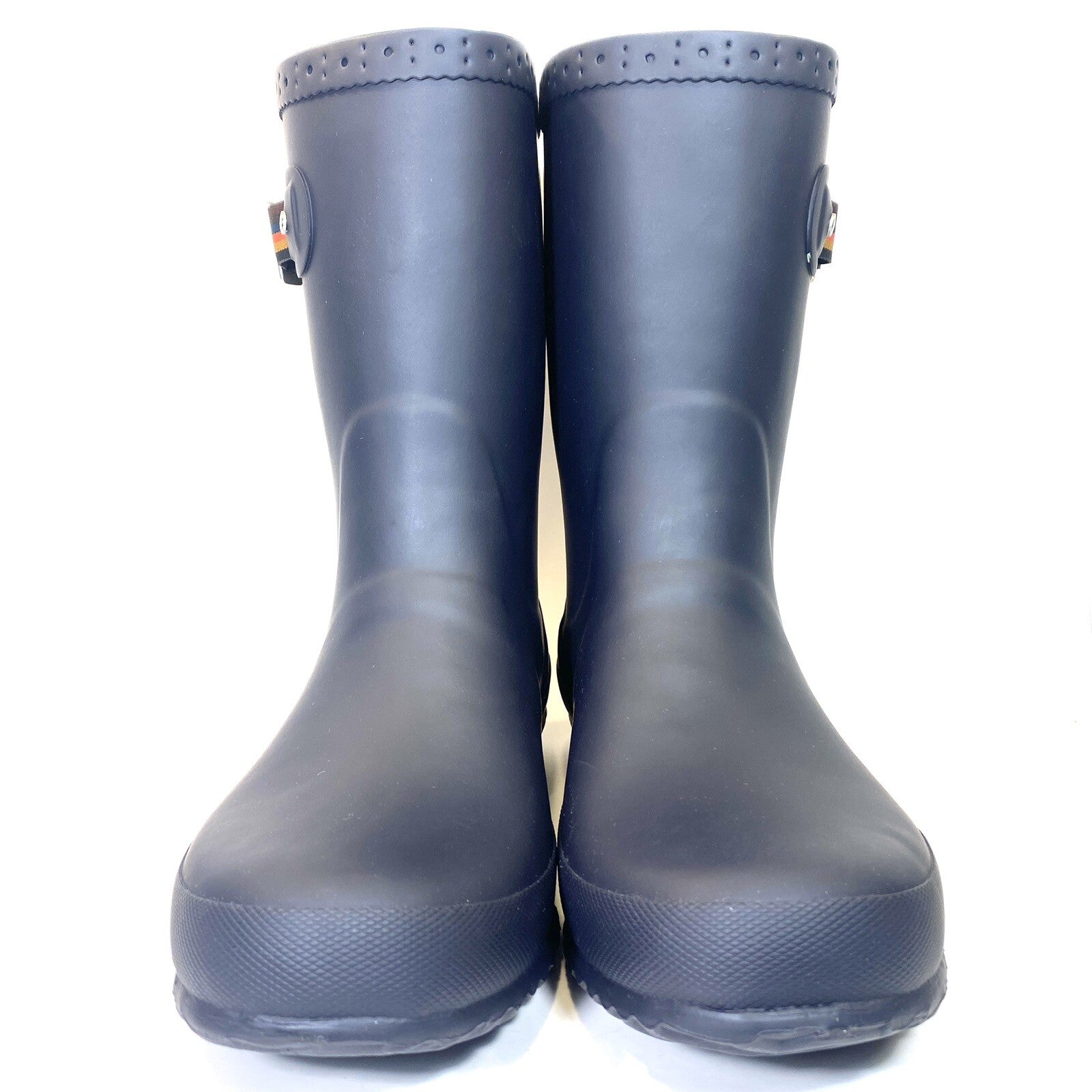 PAUL SMITH Mens Krupa Wellington Mid Calf Rubber Rain Boots Navy Blue 41