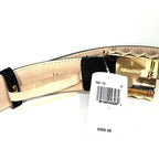 KHAITE Womens The Medium Julius Suede Leather Gold Buckle Belt Black (MSRP $480)